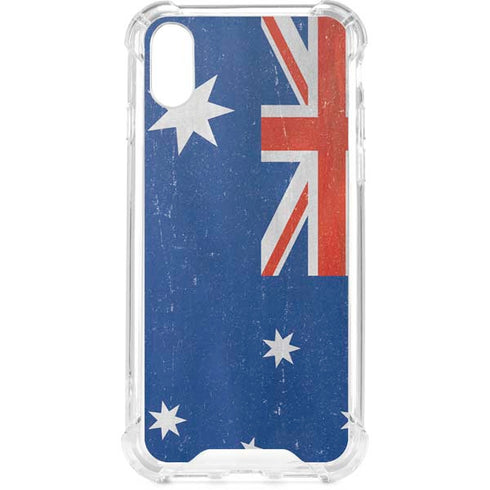 Australia Flag Distressed iPhone XS Clear Case